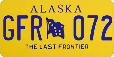 AK license plate GFR072