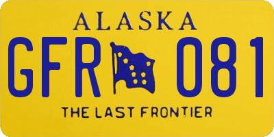 AK license plate GFR081
