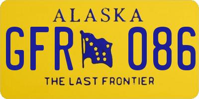 AK license plate GFR086