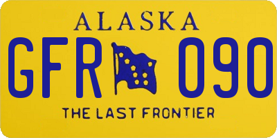 AK license plate GFR090