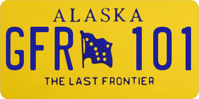 AK license plate GFR101