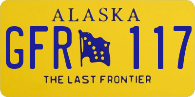 AK license plate GFR117