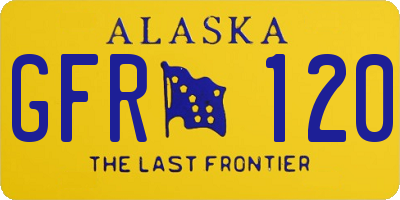 AK license plate GFR120