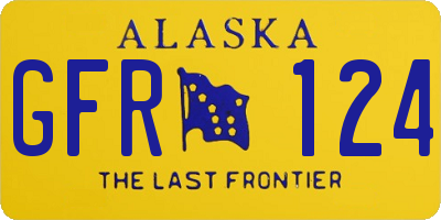 AK license plate GFR124