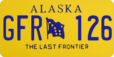 AK license plate GFR126