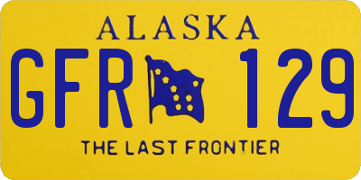 AK license plate GFR129