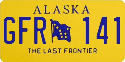 AK license plate GFR141
