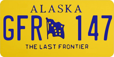 AK license plate GFR147