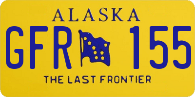 AK license plate GFR155