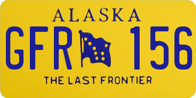 AK license plate GFR156