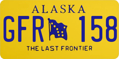 AK license plate GFR158