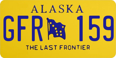 AK license plate GFR159