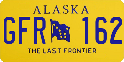AK license plate GFR162