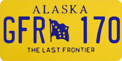 AK license plate GFR170
