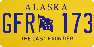 AK license plate GFR173