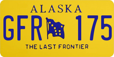 AK license plate GFR175