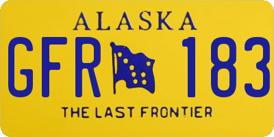 AK license plate GFR183