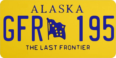 AK license plate GFR195