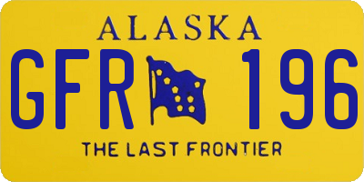 AK license plate GFR196