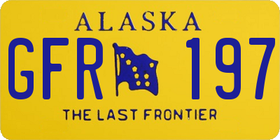 AK license plate GFR197