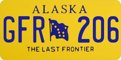 AK license plate GFR206