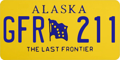 AK license plate GFR211