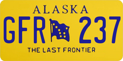 AK license plate GFR237