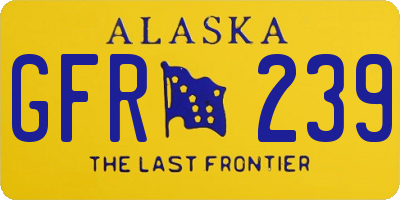 AK license plate GFR239