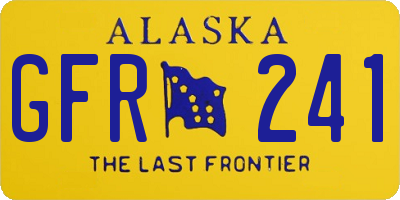 AK license plate GFR241