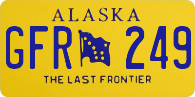 AK license plate GFR249