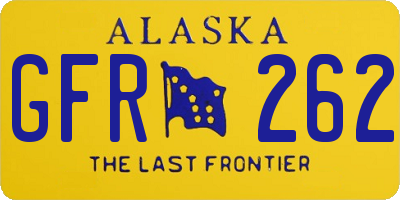 AK license plate GFR262