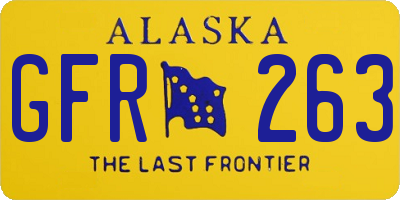 AK license plate GFR263