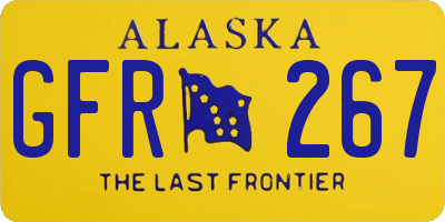 AK license plate GFR267