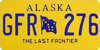 AK license plate GFR276