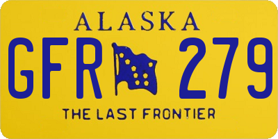AK license plate GFR279
