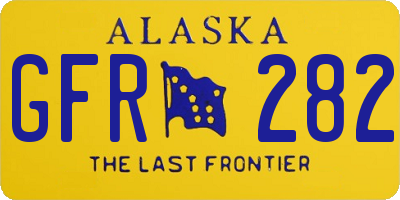AK license plate GFR282