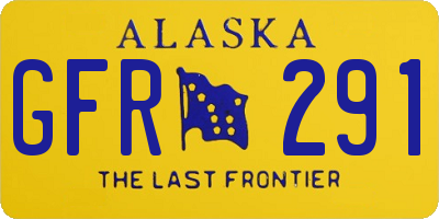 AK license plate GFR291
