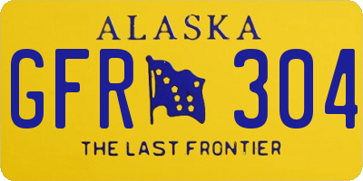 AK license plate GFR304