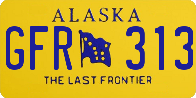 AK license plate GFR313