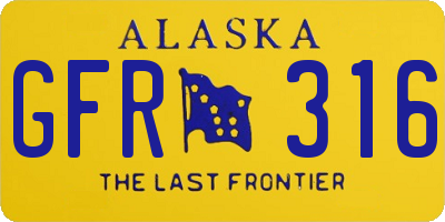 AK license plate GFR316