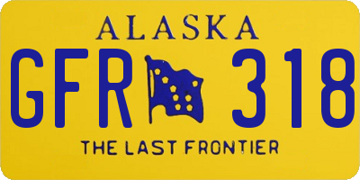 AK license plate GFR318