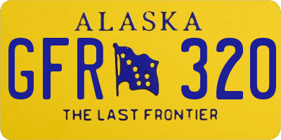 AK license plate GFR320