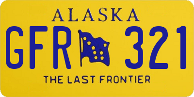 AK license plate GFR321