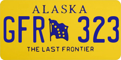 AK license plate GFR323