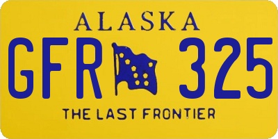 AK license plate GFR325