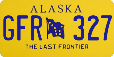 AK license plate GFR327