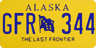 AK license plate GFR344