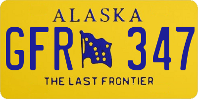 AK license plate GFR347