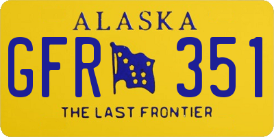 AK license plate GFR351