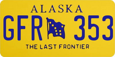 AK license plate GFR353